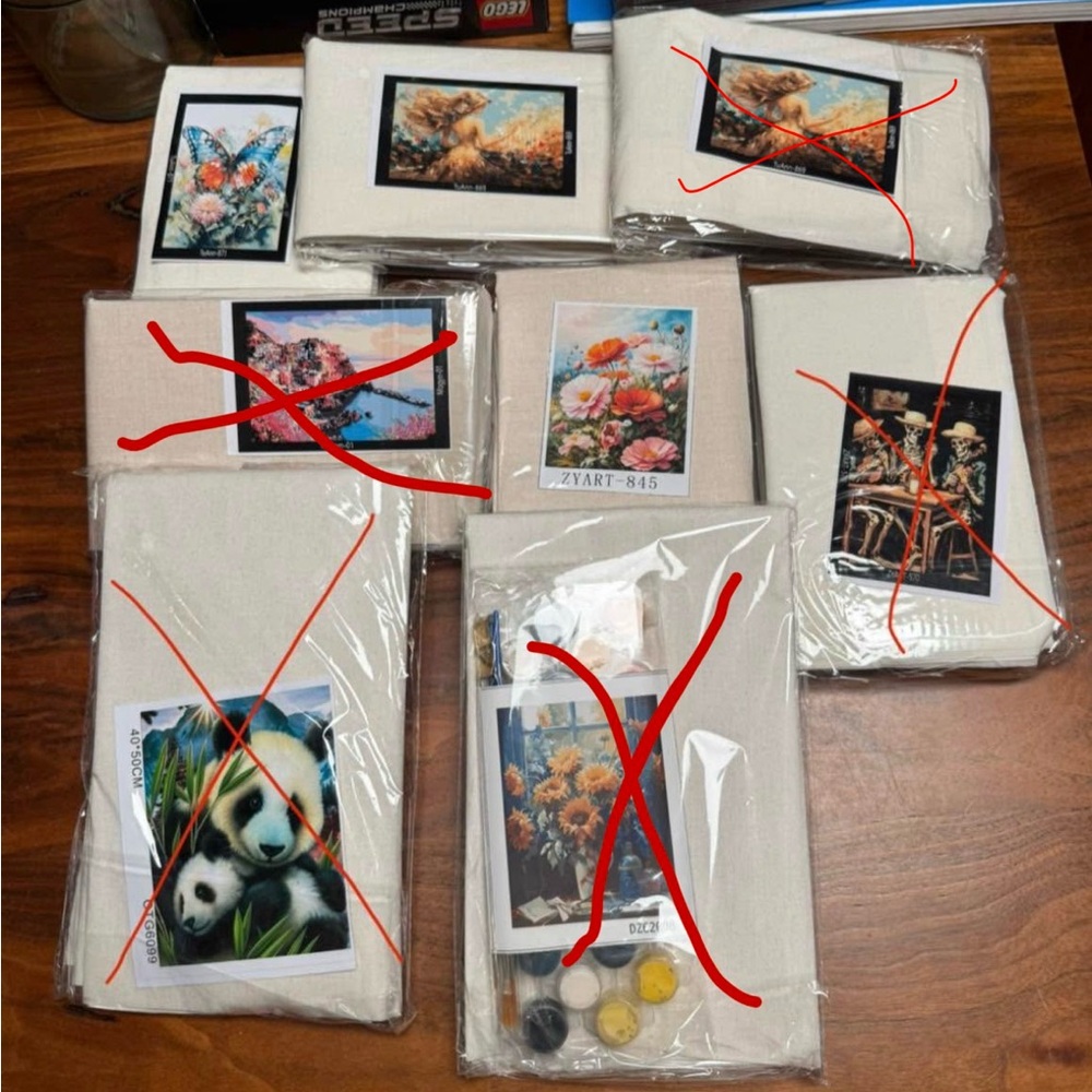 A4. Paint by number kits